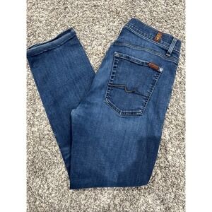 Women's 7 for all mankind Luke Performance The‎ straight blue jeans (1851)